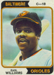 1974 Topps Baseball Cards      375     Earl Williams